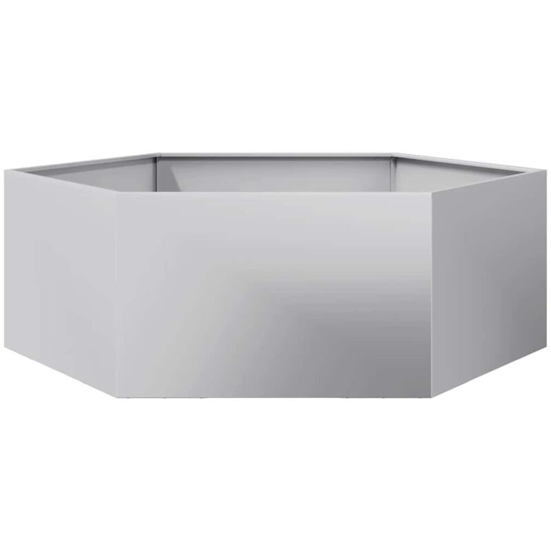 Pflanzkübel Sechseckig 138x120x45 Verzinkter Stahl - Vidaxl
