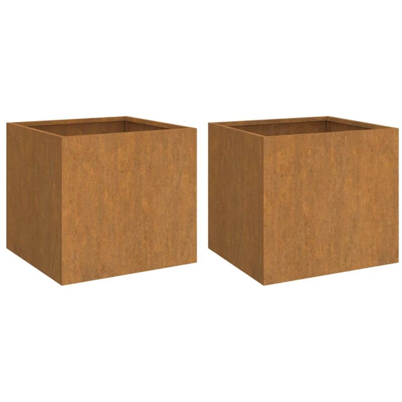 Pflanzkübel 2 Stk. 42x40x39 Cm Cortenstahl Vidaxl83073