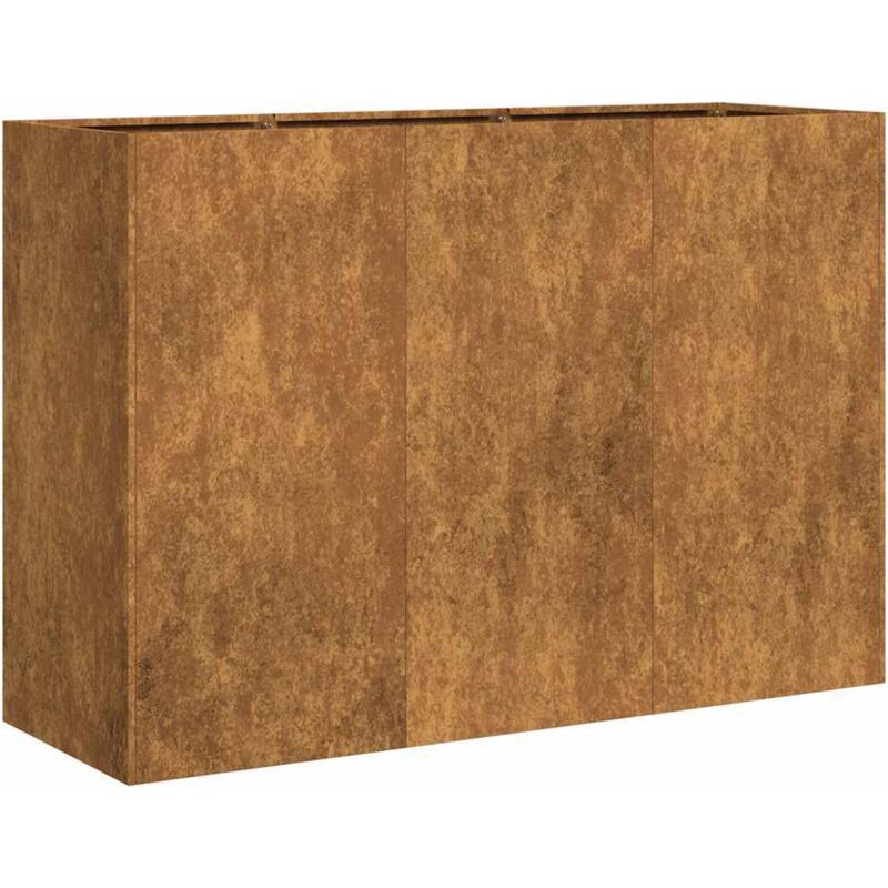 Pflanzkübel Rostig 120x40x80 Cm Wetterfester Stahl Vidaxl