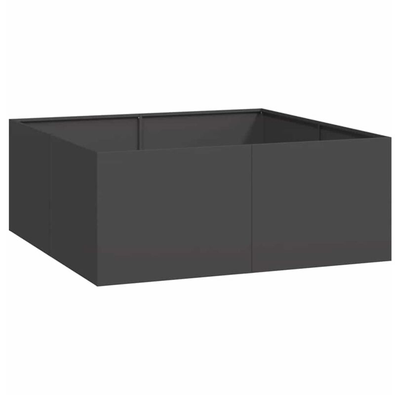Pflanzkübel Schwarz 100x100x40 Cm Stahl Vidaxl