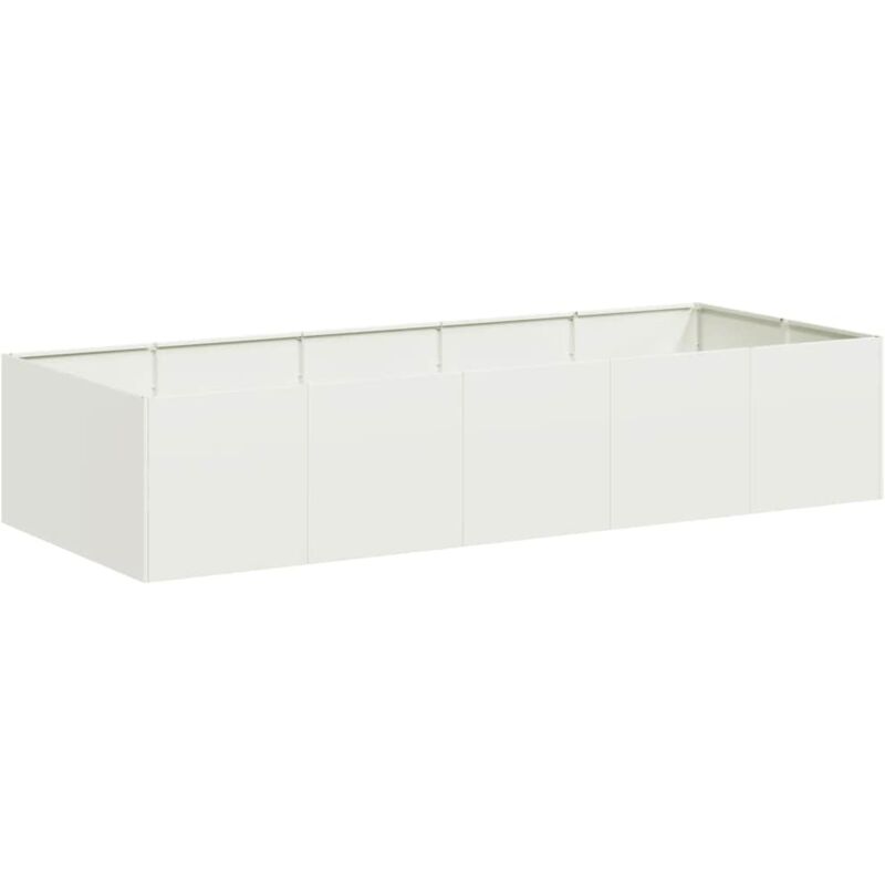 Pflanzgefäß Weiß 200x80x40 Cm Stahl - Vidaxl