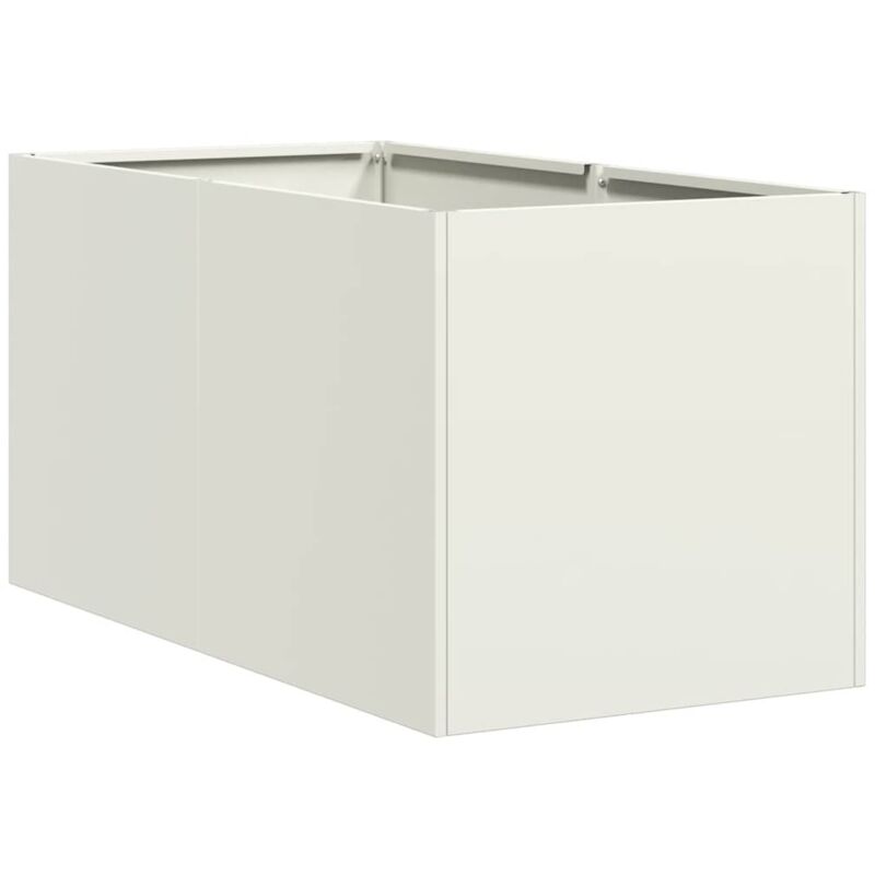 Pflanzkübel Weiß 40x80x40 Cm Kaltgewalzter Stahl Vidaxl
