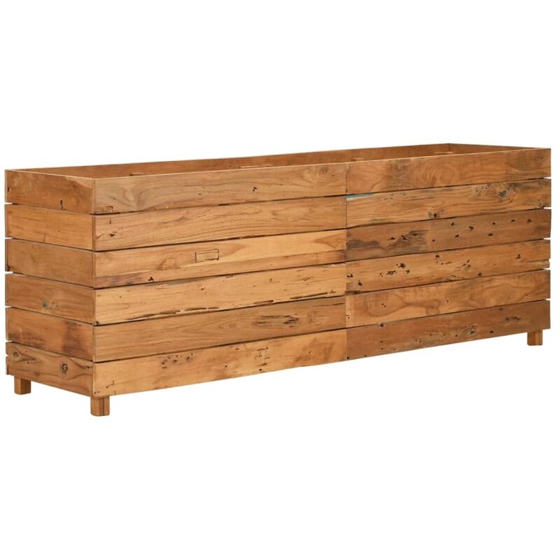 Hochbeet 150x40x55 Cm Teak Altholz Und Stahl - Vidaxl