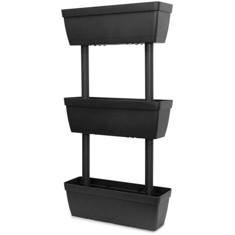 Pflanzkübel 3 Stk. 100 cm Anthrazit vidaXL