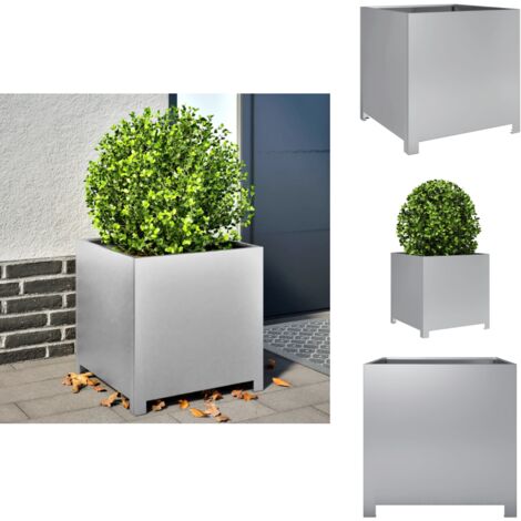 Pflanzkübel 50x50x50 cm Verzinkter Stahl - Pflanzkübel - Blumenkübel - Pflanzgefäß - Blumenkasten