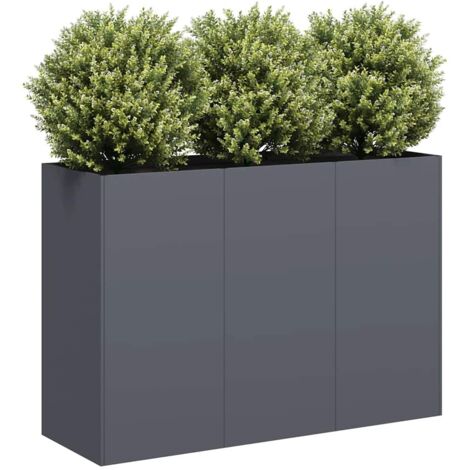 Pflanzkübel Anthrazit 120x40x80 cm Kaltgewalzter Stahl vidaXL