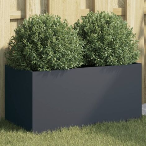 Pflanzkübel Anthrazit 62x30x29 cm Stahl vidaXL
