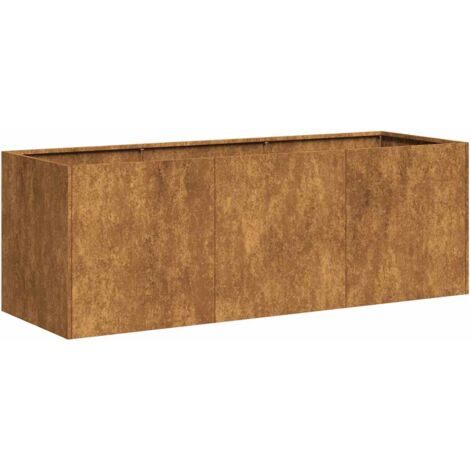 Pflanzkübel Rostig 120x40x40 cm Wetterfester Stahl vidaXL
