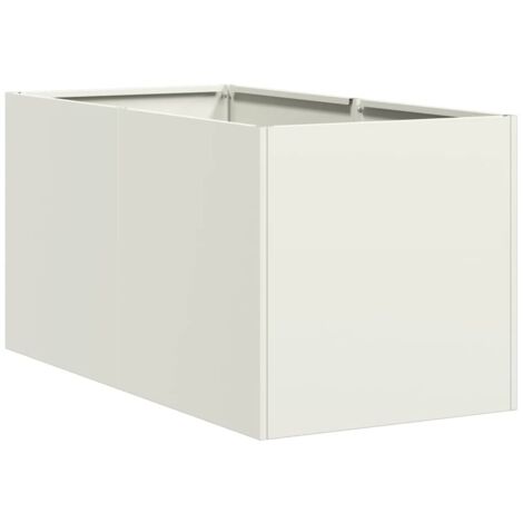 Pflanzkübel Weiß 40x80x40 cm Kaltgewalzter Stahl vidaXL