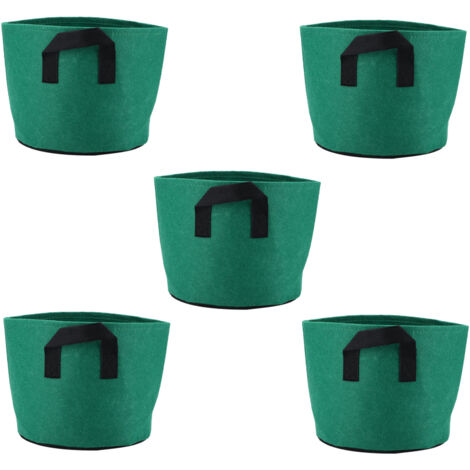Pflanzsäcke aus Vliesstoff (3 Gallonen) – Gartentöpfe für Gemüse, Tomaten, Blumen – Pflanzgefäße für grünes Gras (3 Gallonen)