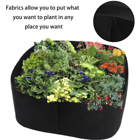 Pflanzsäcke aus Vliesstoff, 40 cm/60 cm hoch, mit Absorptionsstreifen für Wasserautarkie, ideal für Balkone und Gewächshäuser, perfekt für Anfänger.