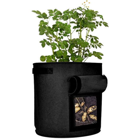 Pflanzsäcke für den Garten, 2 Stück 10-Gallonen-Gemüsesäcke, Vliesstoff