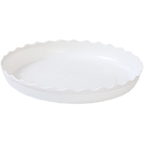 [Pflanzschalen] Set mit 5 tiefen, robusten PP-Schalen – Weiß/Rot/Grün/Schwarz – Größen: 13,9 x 12 x 2,2 cm, 15,9 x 13,5 x 2 cm, 21,8 x 18,8 x 2,5 cm, 25,7 x 22 x 3 cm, 32,5 x 28,1 x 3,8 cm