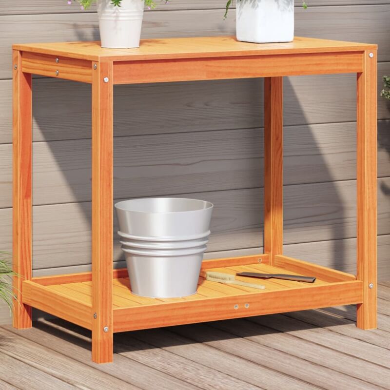 Pflanztisch Ablage Wachsbraun 82, 5x50x75 Cm Massivholz Kiefer Vidaxl