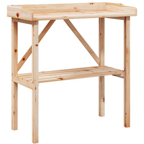 Pflanztisch mit Regal 78x38x82,5 cm aus massivem Lärchenholz