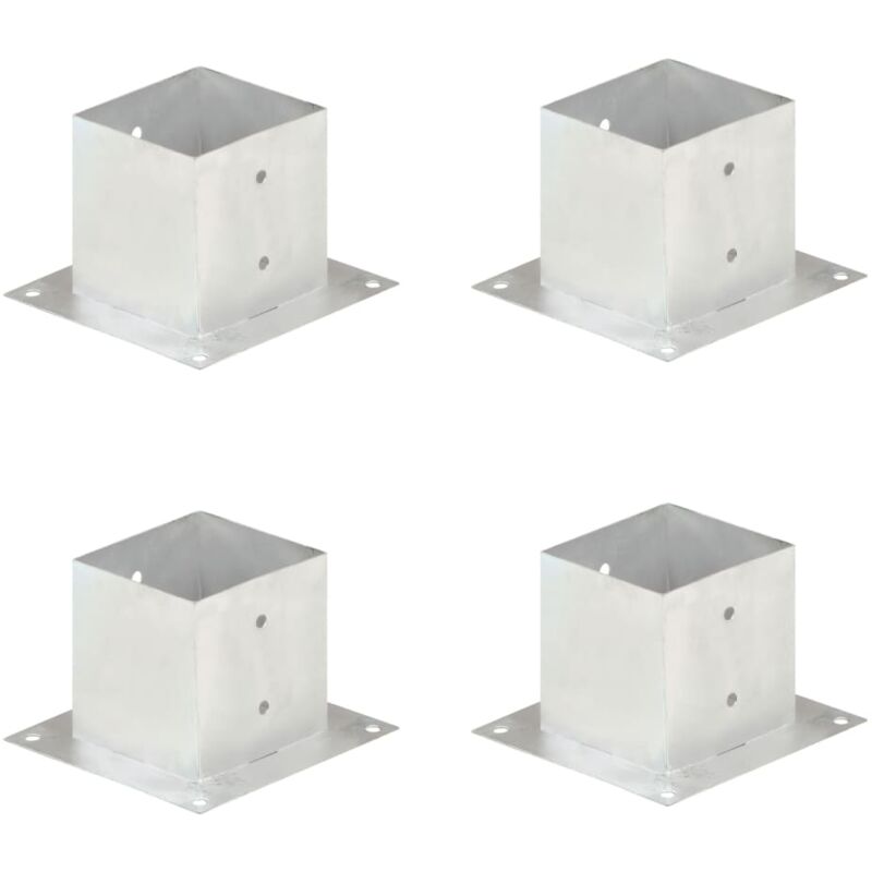 Pfostenanker 4 Stk. Verzinktes Metall 141 Mm Vidaxl