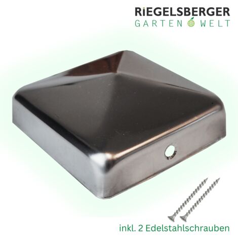 1 X Pfostenkappe V2A Edelstahl 101x101 mm Pyramide Abdeckkappe 10x10 cm Pfosten 