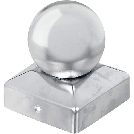 Pfostenkappe Edelstahl Kugel für 7 x 7 cm Pfosten - pro Stück