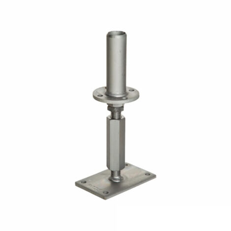 Pfostenträger D42,4x130mm Höhen verstellbar 170-285mm mit Gewinde  UP=160x100mm
