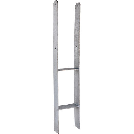 Pfostenträger Pfostenanker H-Anker 141x800x60x5mm feuerverzinkt Pfosten Zaunpfosten