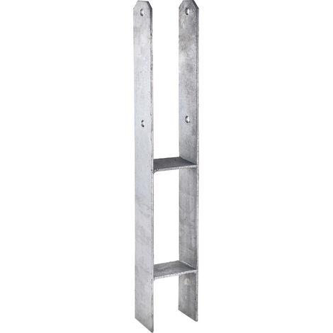 Pfostenträger Pfostenanker H-Anker 91x600x60x5mm feuerverzinkt Pfosten Zaunpfosten