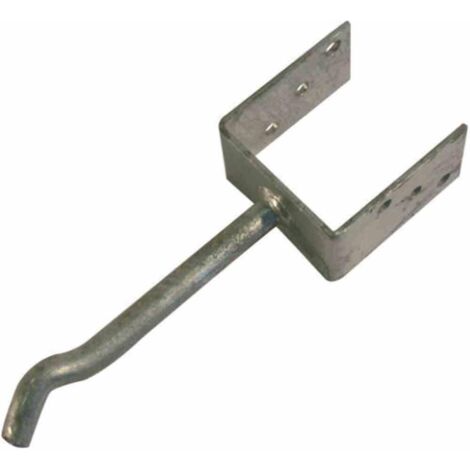 Pfostenträger Pfostenanker L-Form mit Dolle verzinkt 100x60x4x200 mm