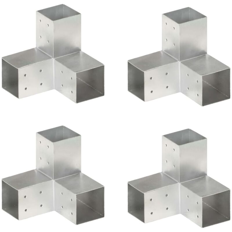 Pfostenverbinder 4 Stk. Y-form Verzinktes Metall 81 X 81 Mm Vidaxl