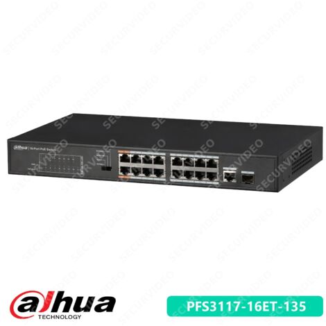 PFS3117-16ET-135 - Switch L2 unmanaged 17 porte (16 PoE 135 W)