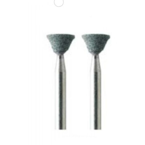 PG - CONFEZIONE 2 PEZZI - MINI MOLE ABRASIVE AL CARBURO DI SILICIO Ø8x6MM - CONICA ROVESCIATA