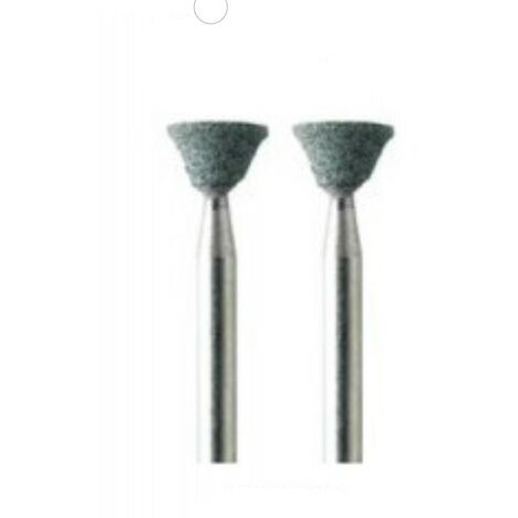 PG - CONFEZIONE 2 PEZZI - MINI MOLE ABRASIVE AL CARBURO DI SILICIO Ø8x6MM - CONICA ROVESCIATA