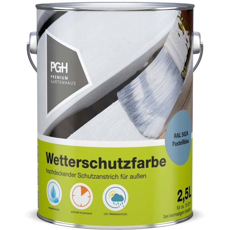 Premium peinture de protection contre les intempéries pour abris jardin - Poids cov : 0,115 - PGH