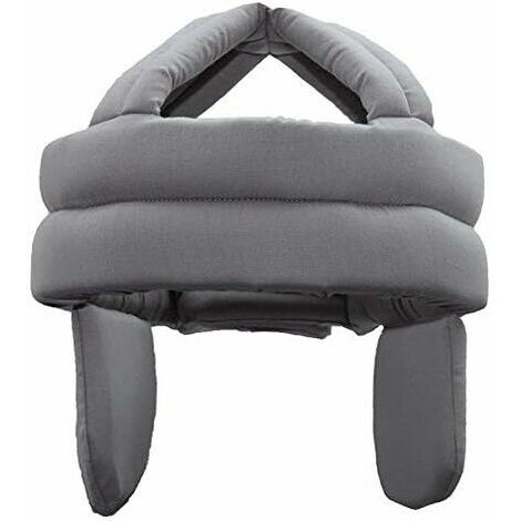 PGJXKW Casque de Protection pour Personnes gées Casque de Sécurité Anti-chute Chapeau de Protection de Tête Coton Respirant Chapeau Anti-collision Vieil Homme avec Protection Auditive, Taille Ajusta C