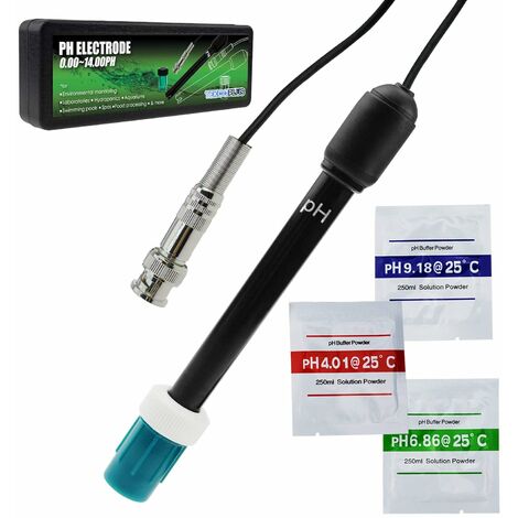 Ph avec électrode Câble de 300 cm de long et prise Bnc pour contrôleur de pH-mètre (électrode de pH BNC)