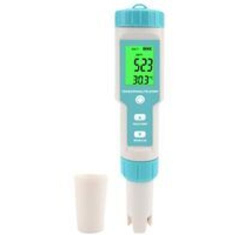 PH-Messgerät, 7-in-1-Salzgehalt/PH/SG/TDS/EC/ORP/Temp-Messgerät, Wasserqualitätsmonitor-Tester für Schwimmbäder, Hydrokultur, Trinkwasser, Aquarien PH-Messgerät