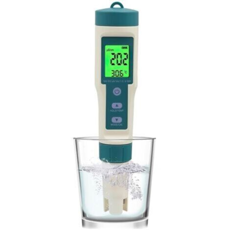 PH mètre électronique 8 en 1 Testeur pH, TDS, salinité, EC, ORP, température Pour piscine, aquarium, hydroponie