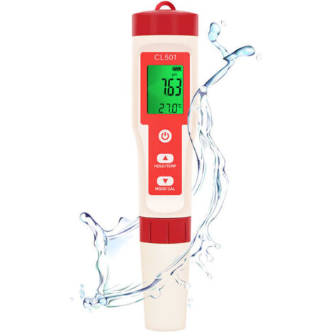 pH Mètre Numérique 5 en 1 Testeur pH Électronique pour Eau avec Écran LCD – Mesure pH, ORP, HA2, TEMP, Pour Piscine, Aquarium, Hydroponie et Spa