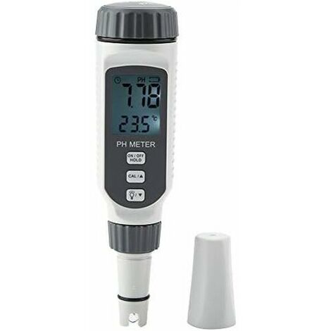 PH-Mètre Numérique, PH-Mètre Professionnel et Portable Testeur de Qualité de L'Eau Portable Acidimeter PH818 0-14 Mesure du PH Intelligent Précis et Capteur Écran LCD