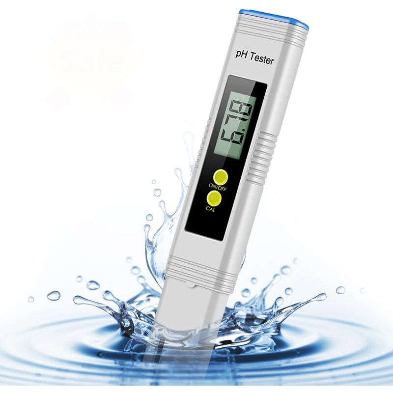 PH-mètre numérique pour l'eau, 0,01 ph, haute précision, type stylo, testeur de pH pour culture hydroponique, plage de mesure de 0 à 14 pH, testeur