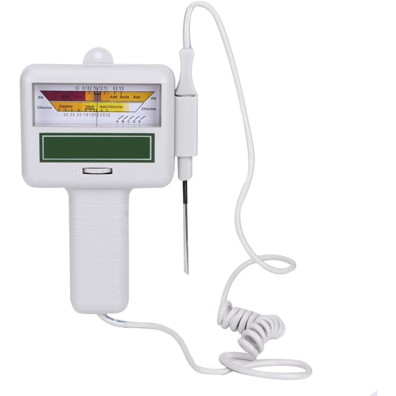 Alovez - PH-mètre Numérique, Stylo de Test de la Qualité de eau, Mètre de Niveau de Chlore, Testeur de Chlore Résiduel Portable, Compteur de