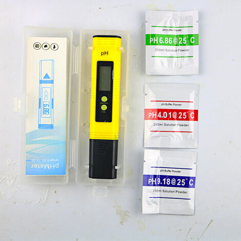 PH Mètre Numérique, Testeur de qualité de l'eau digital LCD, Plage de Mesure pour 0-14 Ph, 0,01 Ph Précision, pour l'eau Potable, Aquariums, hydroponie, piscines