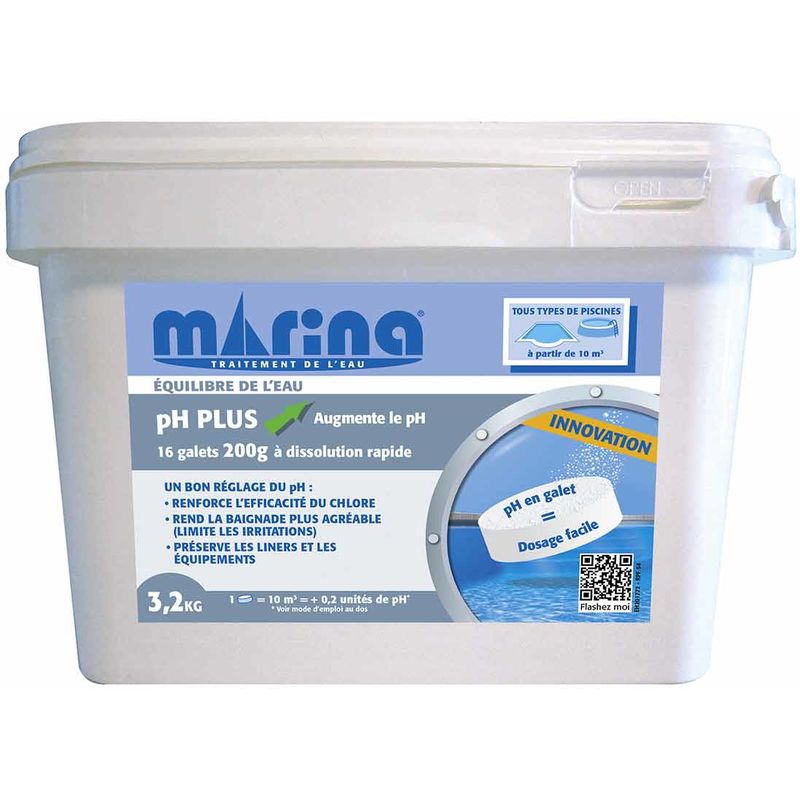 Marina - pH plus en galets pré-dosés 3,2 kg