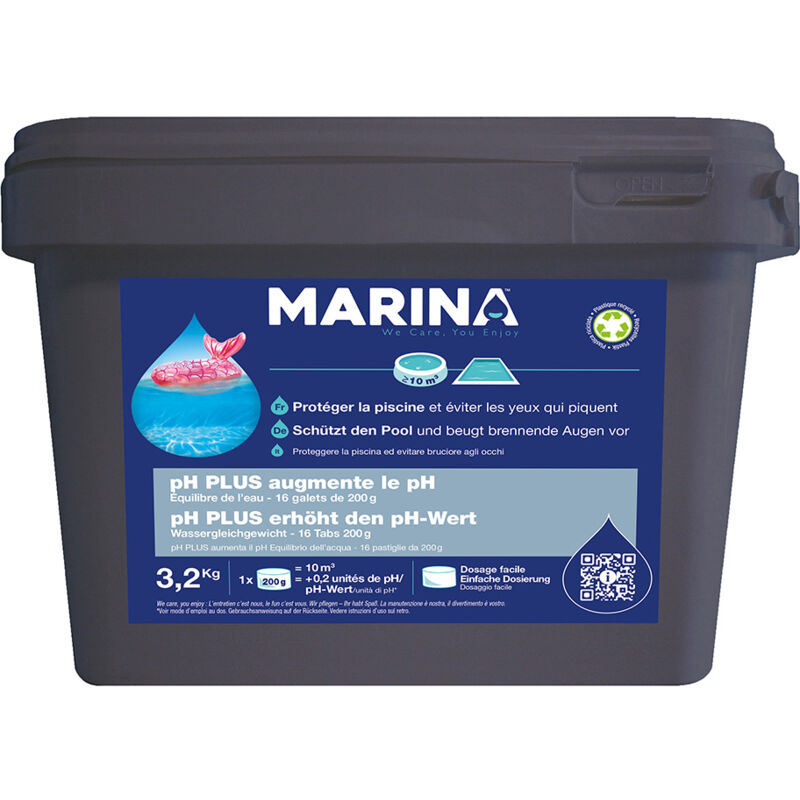 PH plus galets pré-dosés pour 10 m³ 3,2 kg Marina