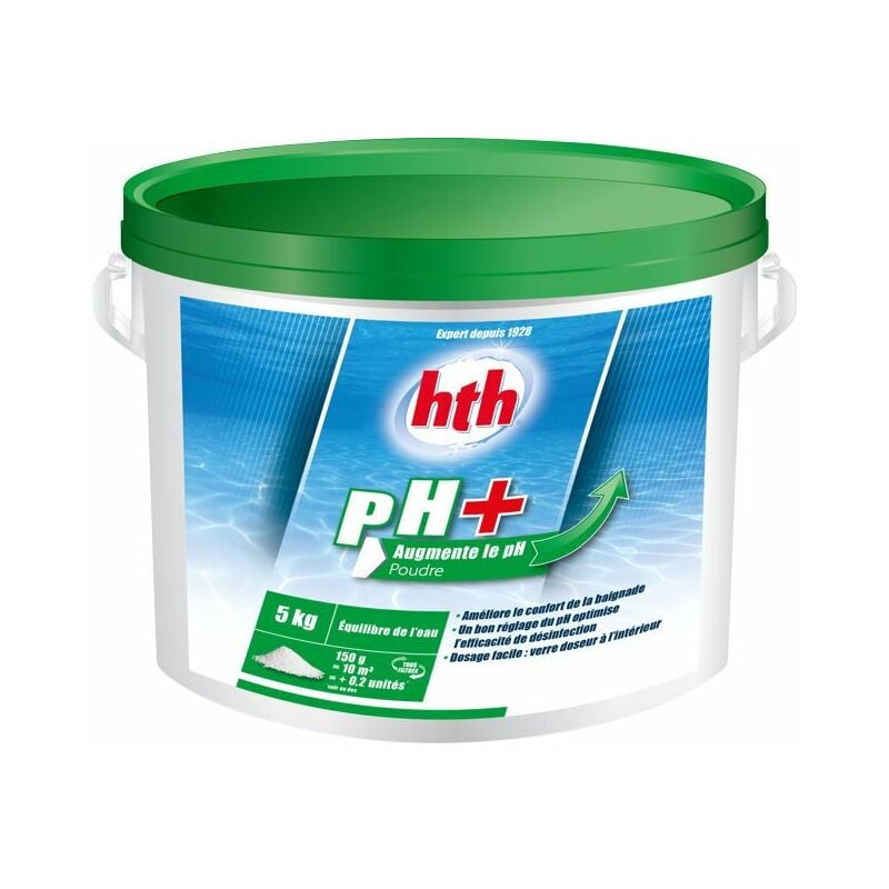 HTH - Correcteur de pH ® pH plus poudre - 5 kg - 5 kg