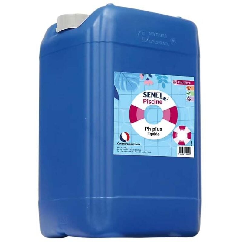 Senet'piscine - pH plus liquide, Augmentation du pH - Bidon de 10L - senet Piscine