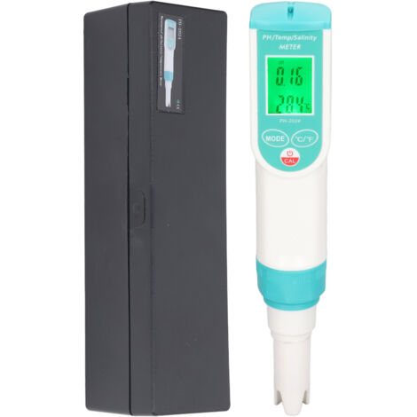 PH Salinity Temperature Tester High Accuracy IP65 Waterproof Portable Digital Water Quality Meter for Home Hotel