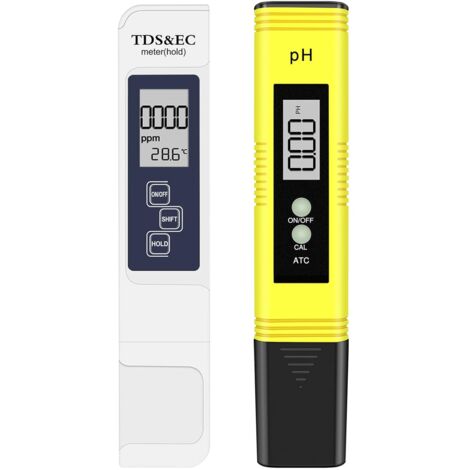 pH-Tester-Messgerät, Eletorot pH-Test für Schwimmbäder, Messung von TDS, pH-Wert, EC-Temperatur, Wasserqualität, pH-Tester für Trinkwasser, Schwimmbäder, Aquarien, Getränke, Hydrokultur