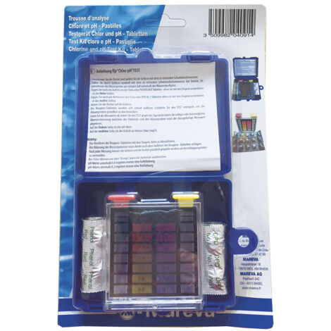 pH- und Chlortestkit in Tabletten Mareva