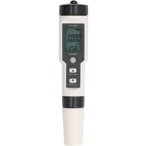 pH- und TDS-Tester für wasserstoffreiches Wasser, abnehmbares ABS-Gehäuse mit hintergrundbeleuchtetem LCD-Bildschirm