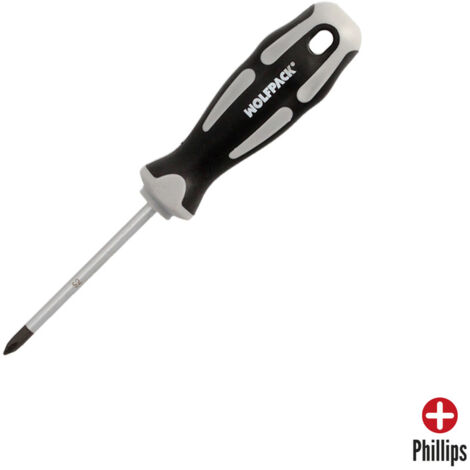 PH1-Schraubendreher S2-Stahl-TPR-Griff, Ø 5,0 x 75 mm, DIN5262