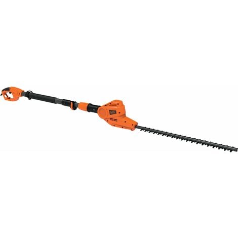 BLACK & DECKER Heckenschere mit kabelgebundener Stange - 51 cm - 550 W - Abstand: 22 mm - Teleskopstiel von 180 bis 235 cm (PH5551-QS)